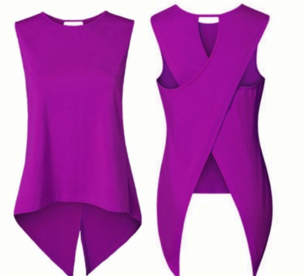 Women’s Sleeveless Cross Back Top - Image 3