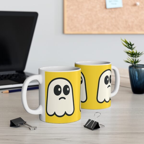 Cute Ghost Mug - Funny Yellow Coffee Cup - Image 5