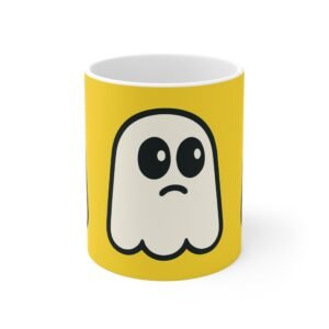 Cute Ghost Mug - Funny Yellow Coffee Cup