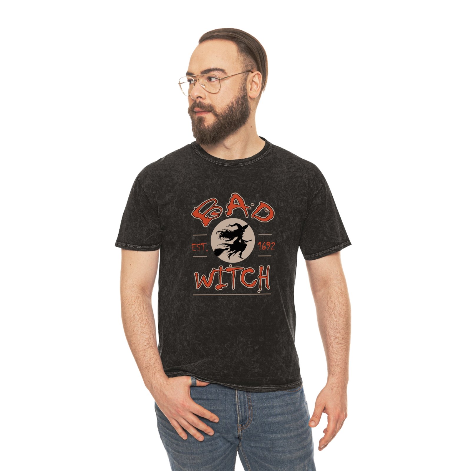 Bad Witch Halloween Graphic T-Shirt - Image 2