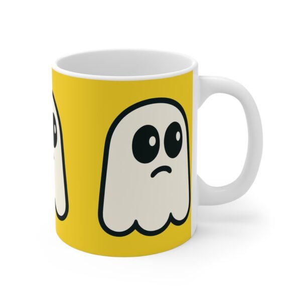 Cute Ghost Mug - Funny Yellow Coffee Cup - Image 3