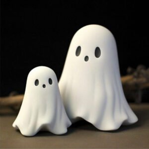 White Ghost Figurines – Halloween Decor