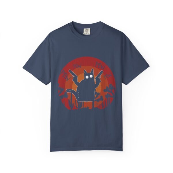 “Pew Pew Cat” Funny Graphic T-Shirt - Image 2