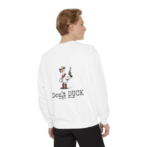 Funny Cowboy Duck Unisex Sweatshirt - Image 3