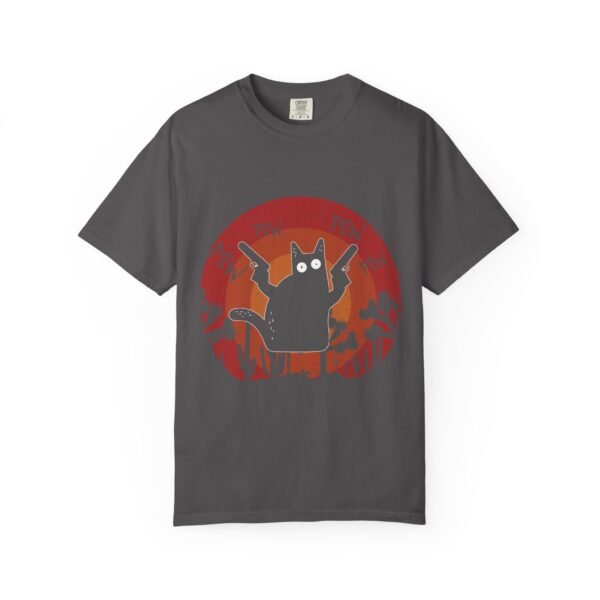 “Pew Pew Cat” Funny Graphic T-Shirt - Image 4