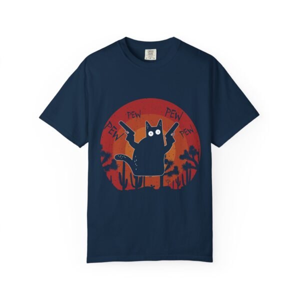 “Pew Pew Cat” Funny Graphic T-Shirt - Image 3