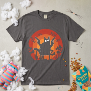 “Pew Pew Cat” Funny Graphic T-Shirt