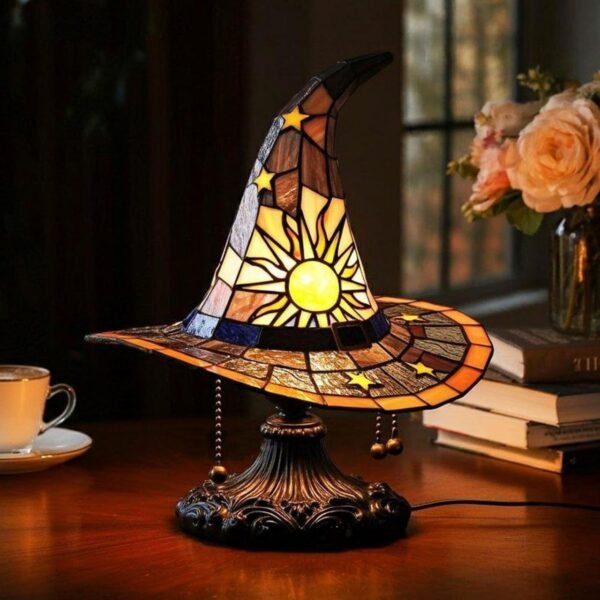 Vintage Witch Hat Light – Halloween Table Decor - Image 3
