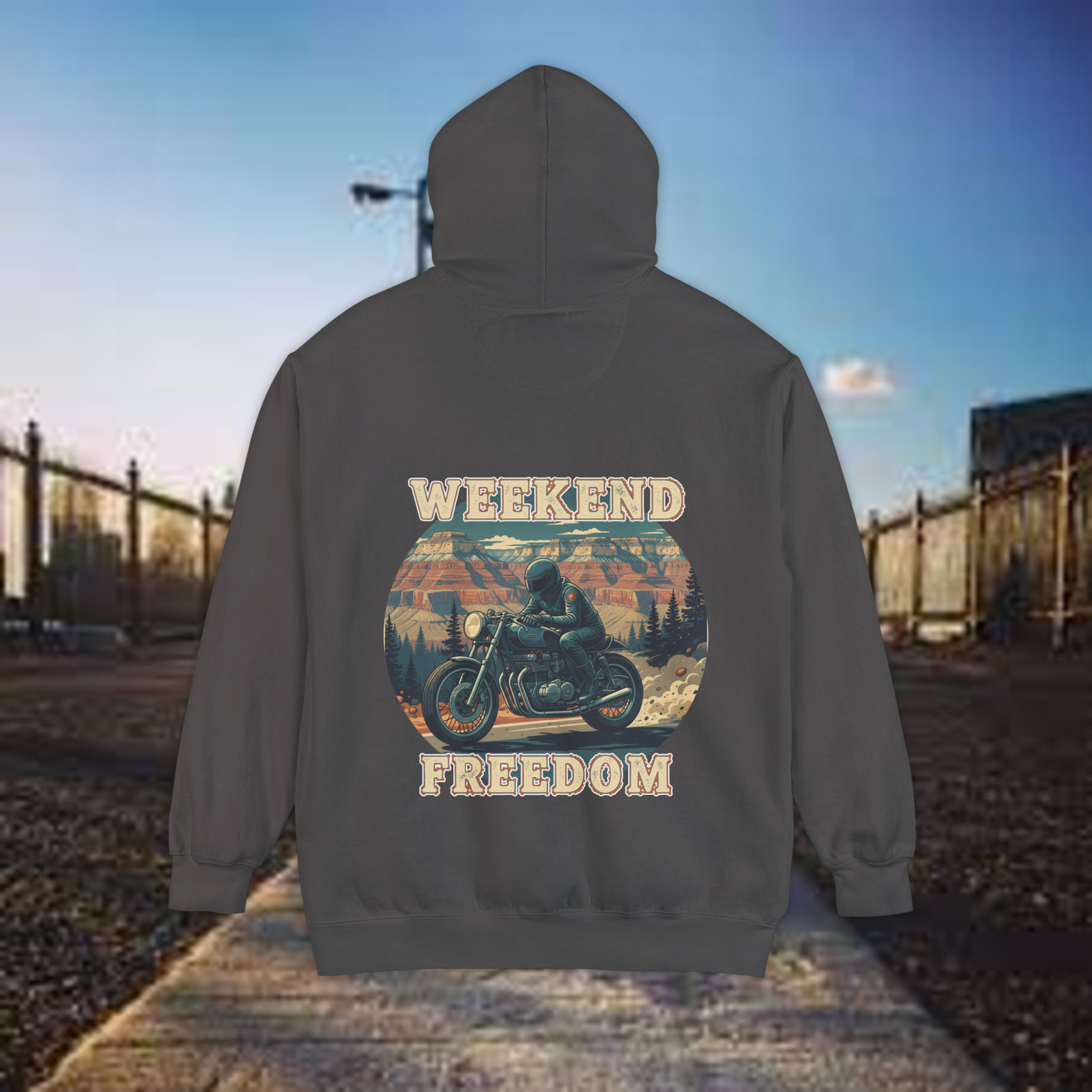Weekend Freedom Motorcycle Hoodie – Retro Biker Sweatshirt - Image 6