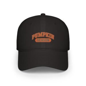 Front, Black Pumpkin Season Black Baseball Cap