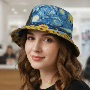 Gemini_Generated_Image_1govuo1govuo1gov Van Gogh Starry Night Sunflower Bucket Hat