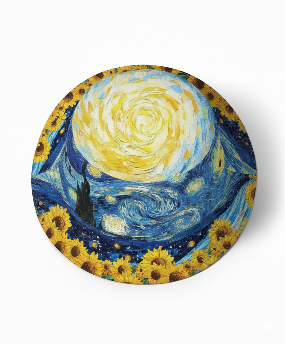Van Gogh Starry Night Sunflower Bucket Hat - Image 3