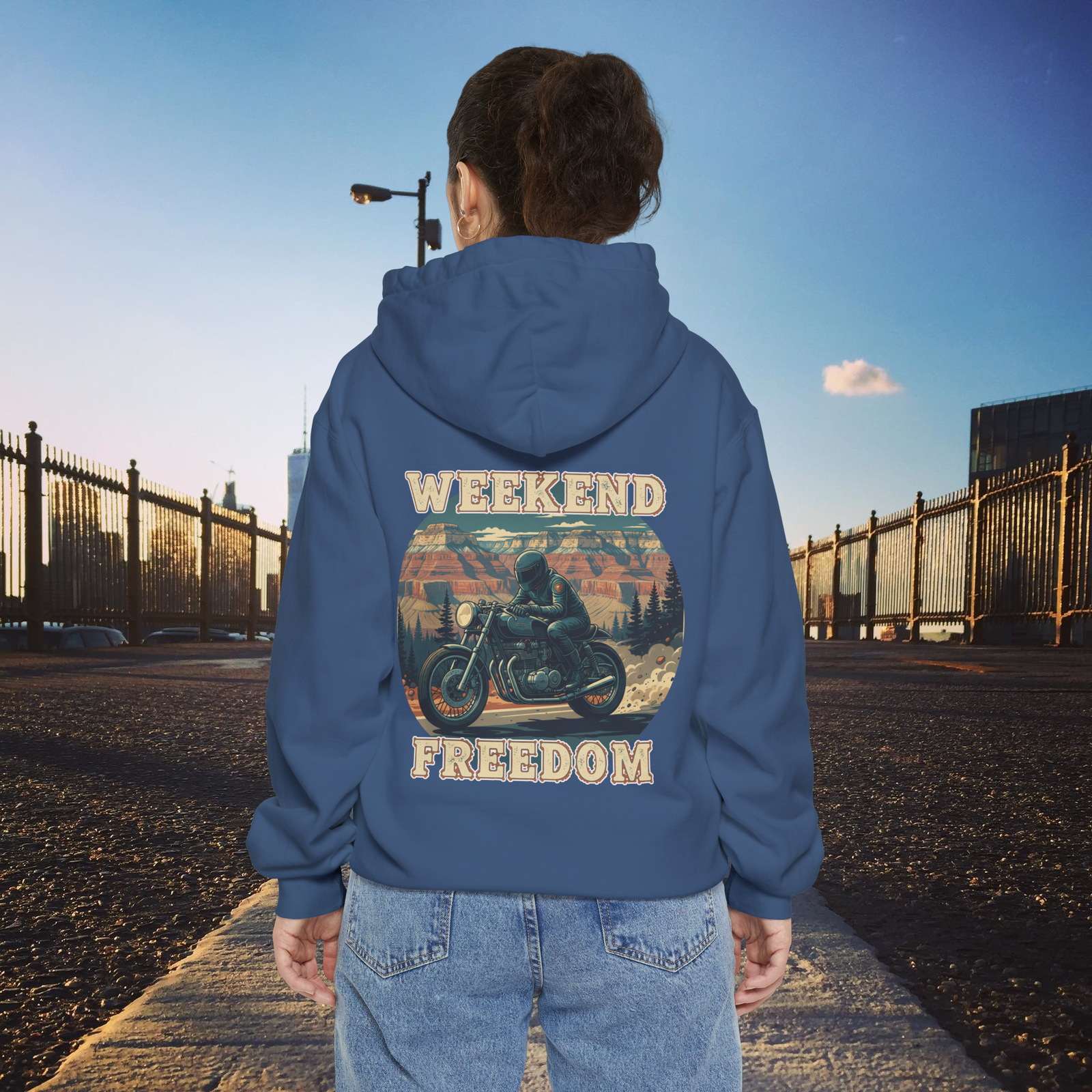 Weekend Freedom Motorcycle Hoodie – Retro Biker Sweatshirt - Image 7