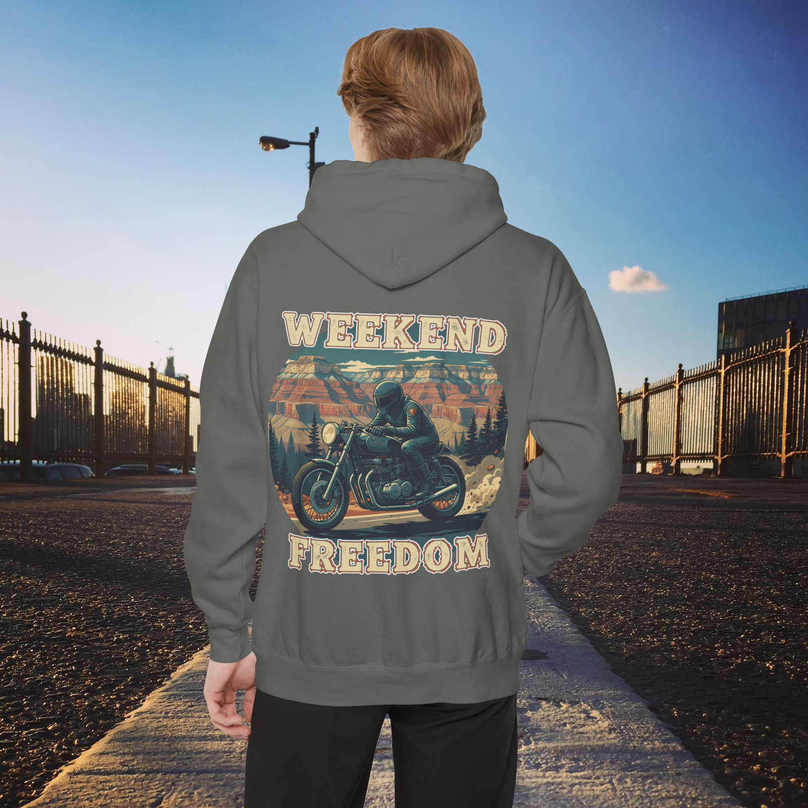 Weekend Freedom Motorcycle Hoodie – Retro Biker Sweatshirt - Image 8