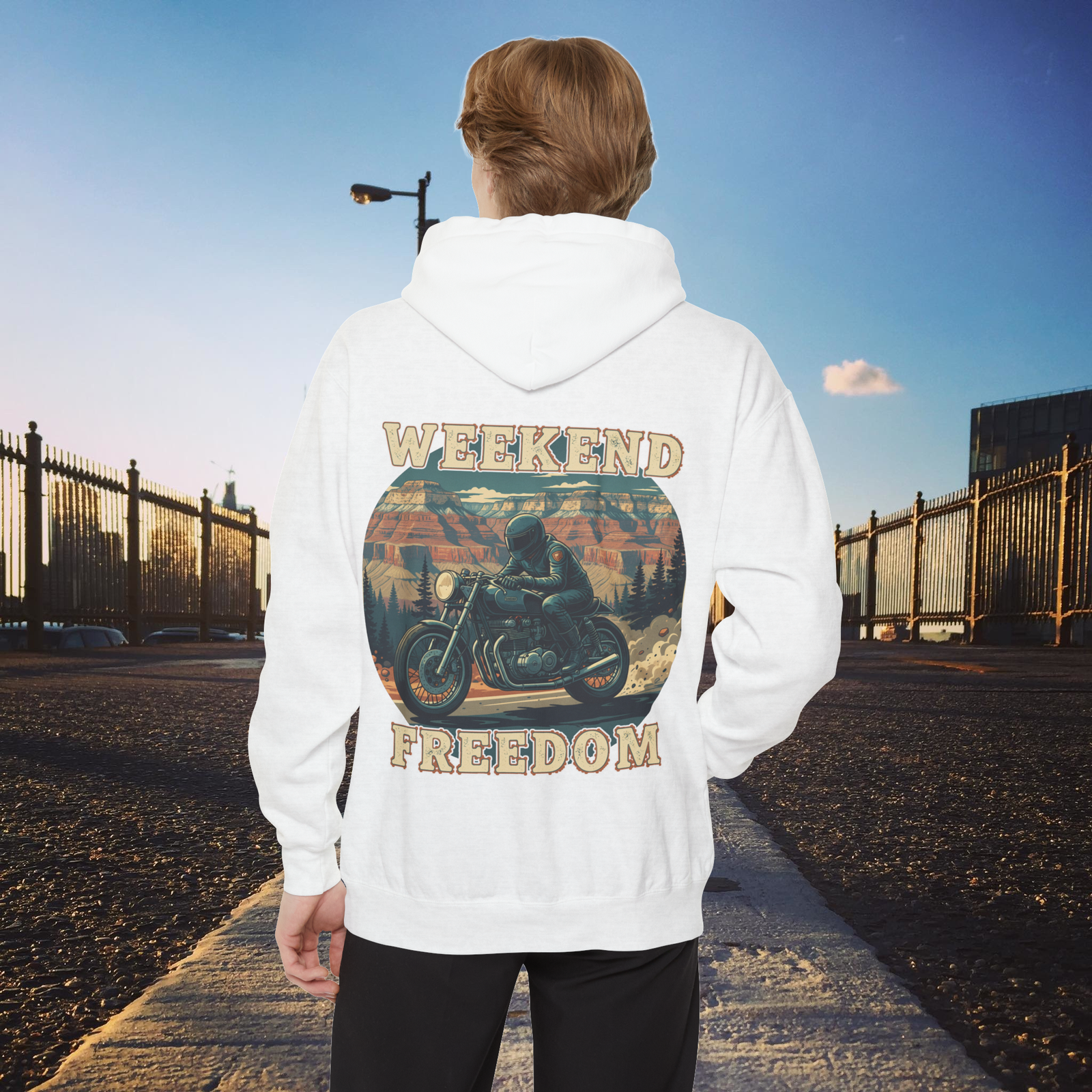 Weekend Freedom Motorcycle Hoodie – Retro Biker Sweatshirt - Image 5