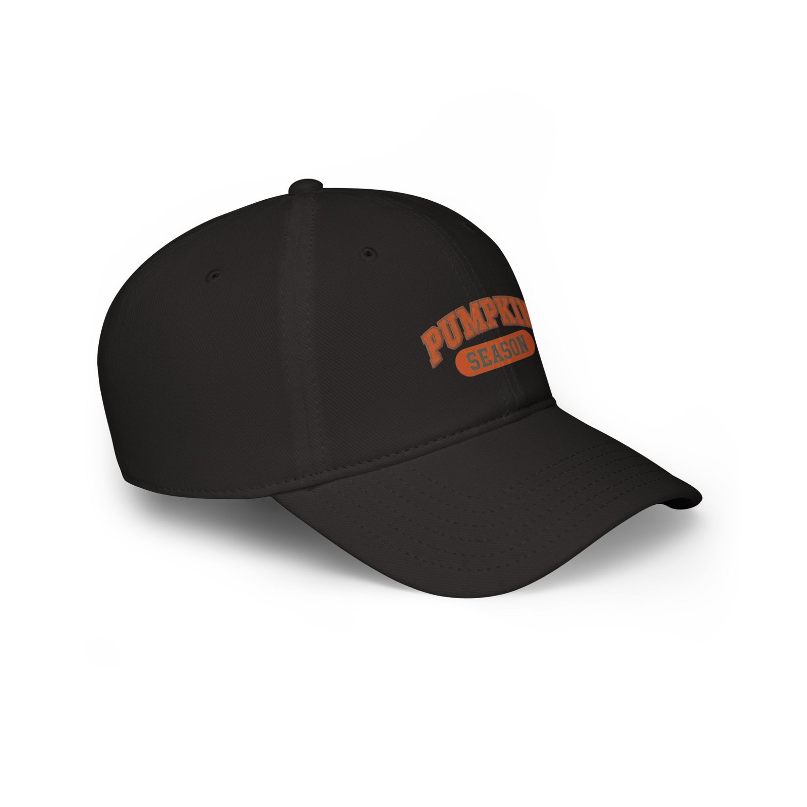 Pumpkin Season Black Baseball Cap - Image 2