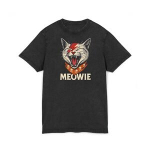 Lightning Cat Washed T-Shirt β Grunge Rock Style