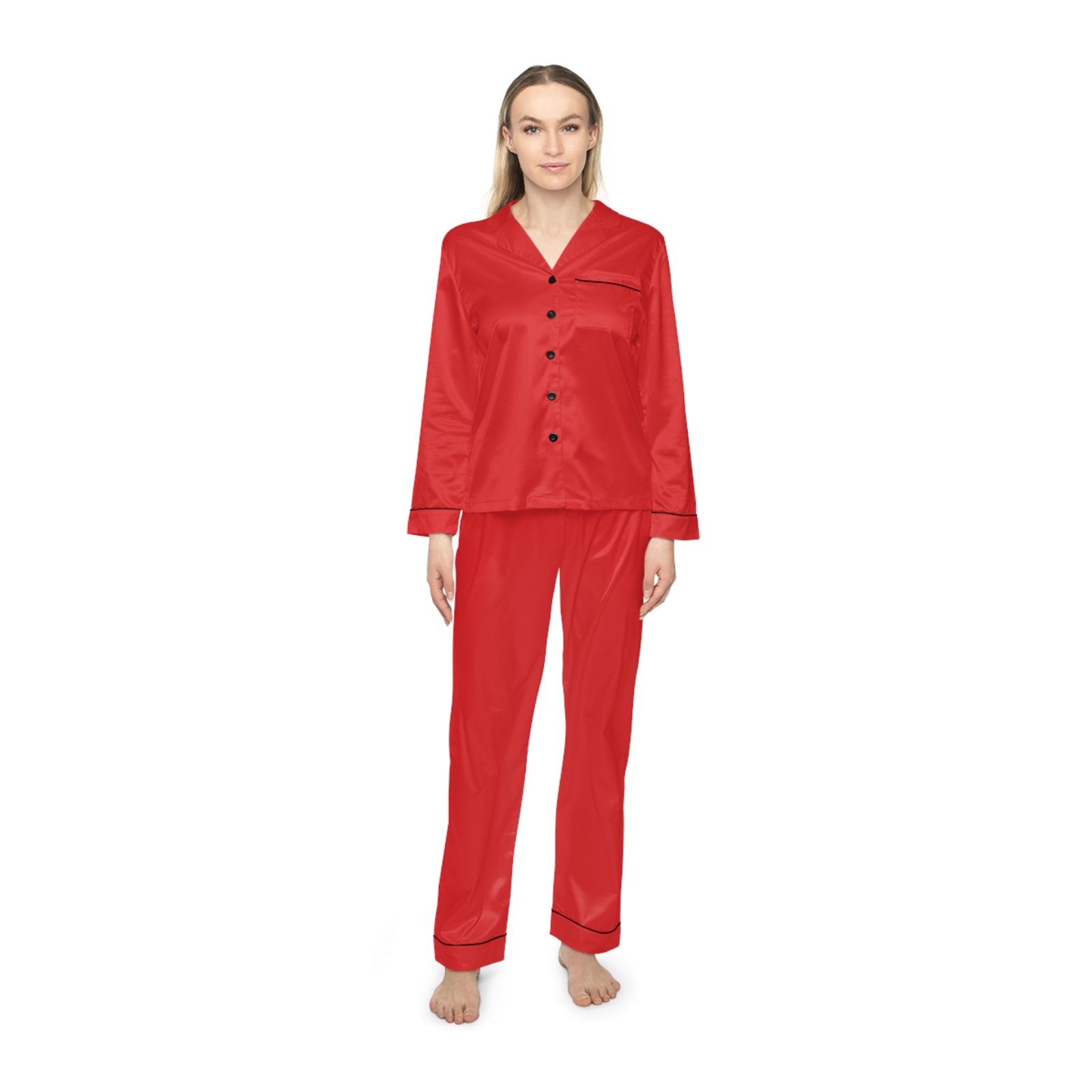 Women’s Satin Pajama Set – Long Sleeve Sleepwear - Image 8