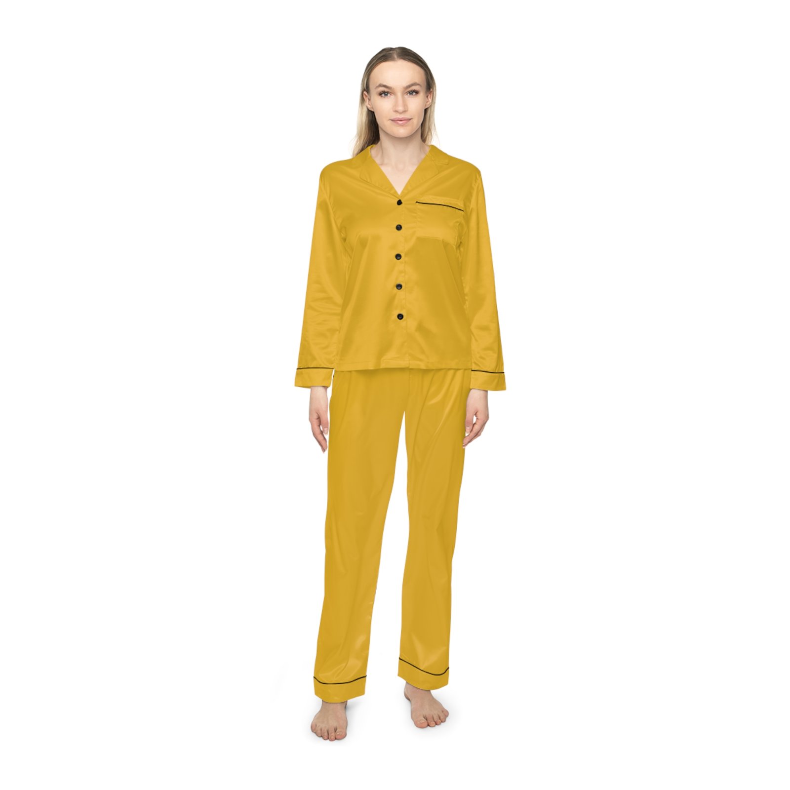 Women’s Satin Pajama Set – Long Sleeve Sleepwear - Image 14