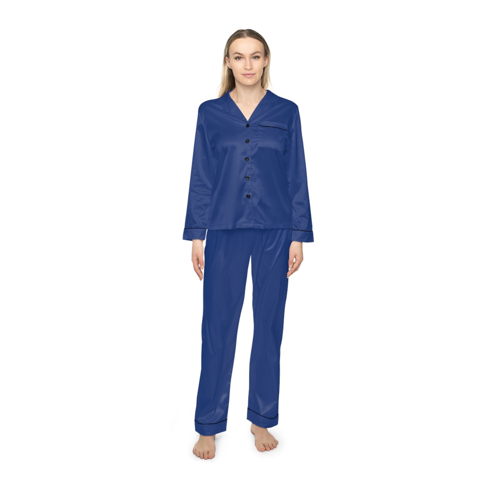 Women’s Satin Pajama Set – Long Sleeve Sleepwear - Image 11