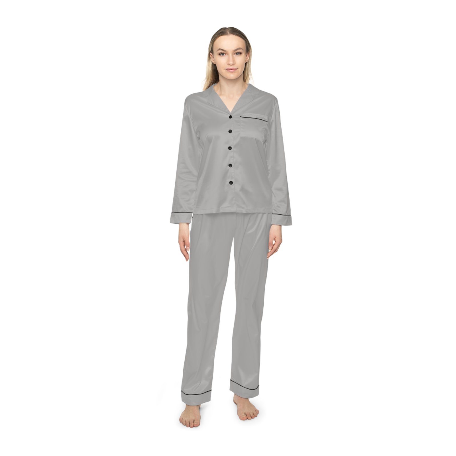 Women’s Satin Pajama Set – Long Sleeve Sleepwear - Image 10