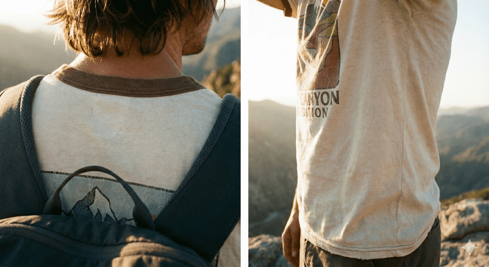 Vintage Mountain Ringer Tee - Retro Hiking Graphic Shirt - Image 3