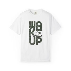 Wake Up Camo Snail Graphic T-Shirt